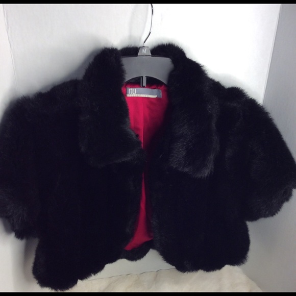 Nu Collective Jackets & Blazers - Faux fur cropped shrug jacket